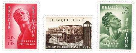 Belgien 1954 - OBP 943-45 - Ubrugt