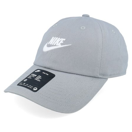 Nike - Šedá unconstructed Kšiltovka - Kids Club Cap Us Cb Futura Wsh P. Grey/White Dad Cap @ Hatstore
