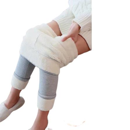 Supertjocka Lammkashmir Leggings För Damer Med Hög Midja En Modell M [106-130 Catties]