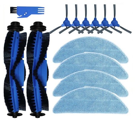 Reservedele til Cecotec Conga 2290 Ultra Robotstøvsuger, reservedele, hovedbørste, sidebørste, moppeklud