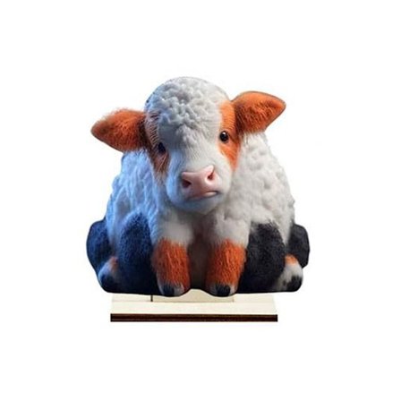 Tegneserieko-pynt Trækofigurer 1 1