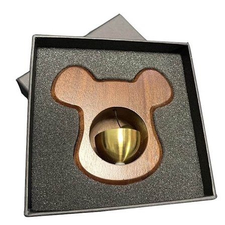 Japansk vindspil sugekop dørklokke dørpåmindelse kobberklokke (lille bjørn)