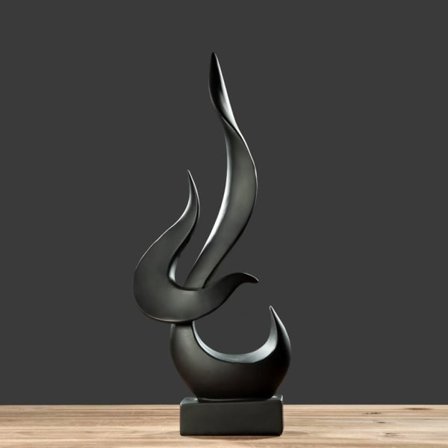 Svart Enkel Abstrakt Konstdekoration Vinskåp Inredning Vardagsrum Soffbord TV-Skåp Kontorsskrivbordsdesign