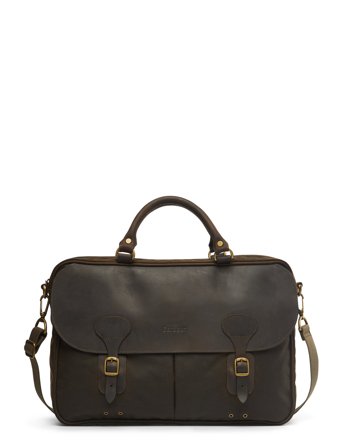 Barbour Barbour Wax Briefcase - Brown - ONE SIZE