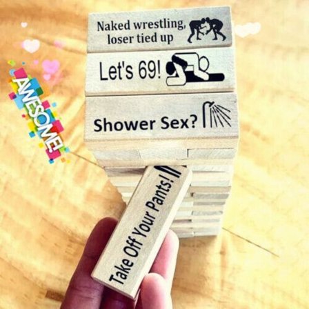 Super Naughty Block Tower Spill for par – Aktiviteter og date night-ideer – 48 brikker