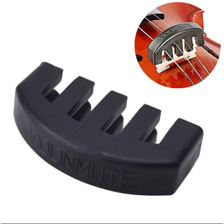 Viulun mykistys hiljaiseen harjoitteluun - Kuminen harjoitusmykistys 4/4, 3/4, 1/2 viuluihin