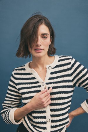 NA-KD Cardigan tricot - Gilets - Stripe - XL (EU 46)