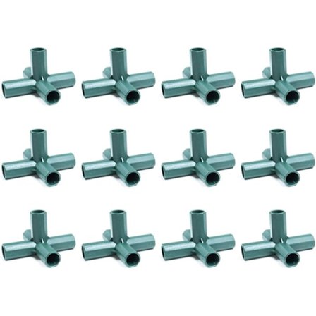 12-pakning 5-veis 16 mm PVC-kobling for kraftig drivhusramme