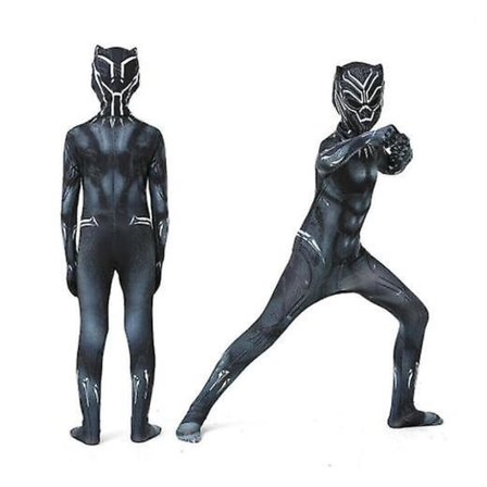 Kids Boy Black Panther Costume Superhero Cosplay Party Dress