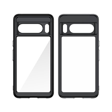 Svart skal till Google Pixel 8A, tunt och skyddande telefonskal