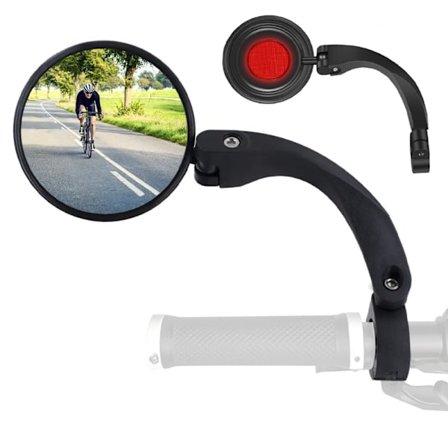 Sykkel Bakre Speil HD Konveks 360 Graders Sving, Universal Le