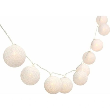 1 m ljusslinga med 10 färgade LED-bollar - Batteridriven för jul eller ett vitt bröllop