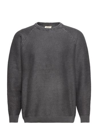 Rrcorbin Knit Strikkegenser M. Rund Krage Grå Redefined Rebel
