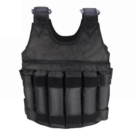 Justerbar vektvest for trening 20 kg 50 kg treningsvest fitnessjakke gymtrening boksing midjevest treningsutstyr [JUN] 50 kg