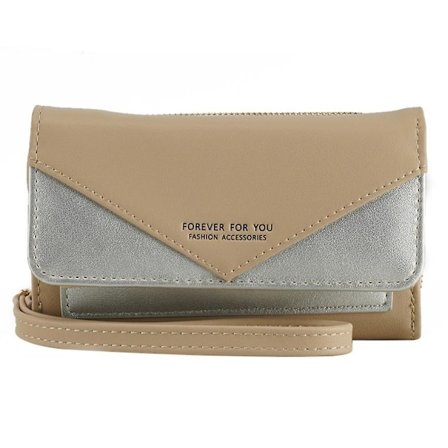 Dam multifunktion plånbok telefonfodral handled PU läder handled koppling väska