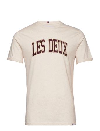 Crane T-Shirt T-shirts Short-sleeved Beige Les Deux