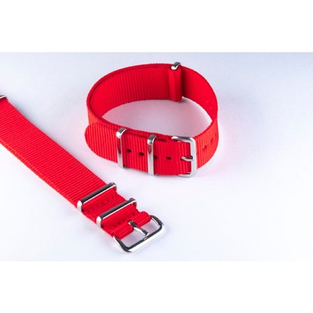 Rött NATO-armband 14mm Röd 14mm