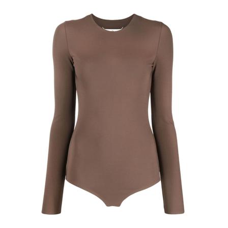 Maison Margiela Longsleeve Bodysuit Brun, Dame Bodystockings
