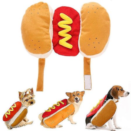 Sjove Hunde Halloween Kostumer, Kæledyr Udklædningskostume Hotdog Design Til Hunde Kat Halloween Fest Cosplay Gave