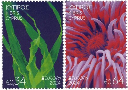 Cypern - EUROPA 2024 Undervandsfauna og -flora - Postfrisk sæt 2v