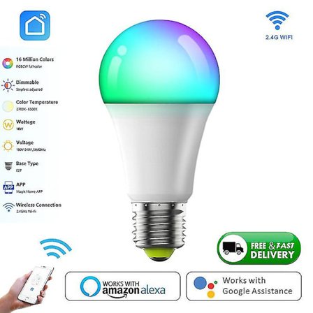 E27 Smart Control Lampe Led Rgb Lys Dæmpbar 10w Rgbw Led Lampe Farverig Skiftende Pære Led Rgbw Hvid Dekor Hjem 20 Dynamisk Tilstand