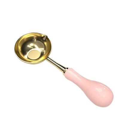 Malingsskje Seglvoks Smelting Kreativ Voks Skje Voks Smelter Stempel Forsegling Forsyning Telys Varmer Holder Varmejern Rosa