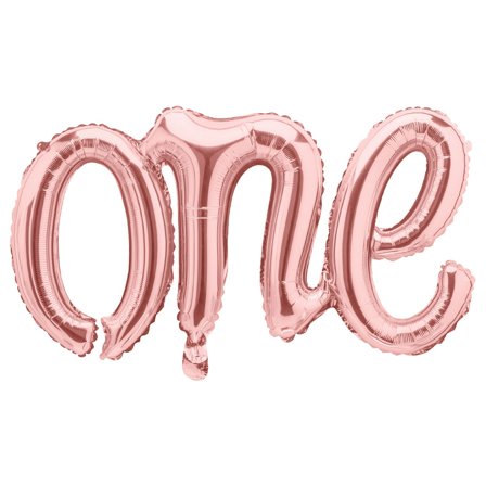 Folieballon One Rosaguld
