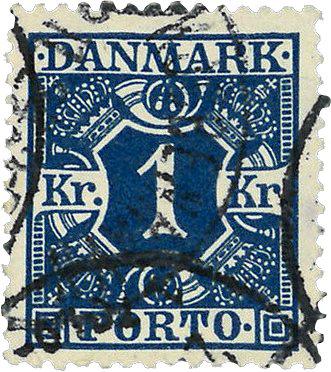 Danmark 1921-1925 - Portomærke AFA 15 - Stemplet