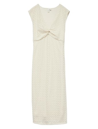Vero Moda Maternity Vmmdevelyn C/S 7/8 Dress Jrs Ga - Cream - XL