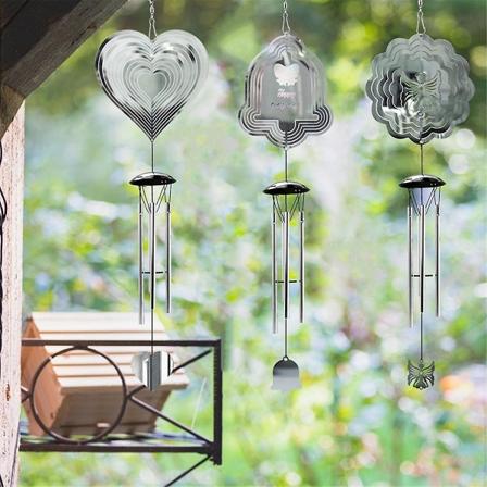 Wind Chimes Wind Spinner udendørs indretning, Windchimes med 4 fortykkede aluminiumsrør til mor bedstemor As Shown