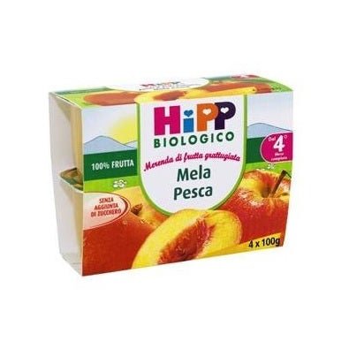 Hipp Bio Frutta Grattugiata Mela Pesca 4x100g 4 Mesi +