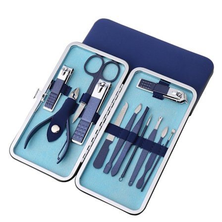 Set, Resor Mini Nagelklipper Kit Pedikyrvårdsverktyg, rostfritt stål Grooming Kit