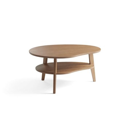 Oak coffee table HOLLY, 1000x800x500 mm, oak
