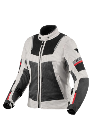 Motorradjacke Rev'It! Tornado 4 H2O Damen Silber/Schwarz 42