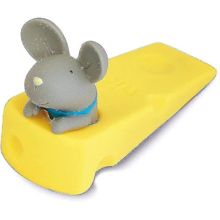 Söpö hiiri tulppa, harmaa hiiri ovenpysäytin, koristeellinen eläimen ovenpysäytin, ovikiila hiiri (1 kpl-harmaa)