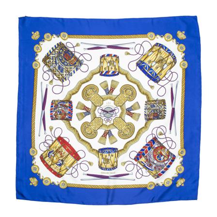 Hermès Vintage, Pre-owned Scarf Blauw, Dames, Maat:ONE Size
