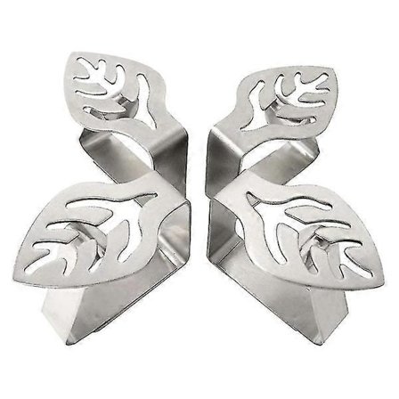 4 tøjklemmer i rustfrit stål, fortykket stærkt lærred