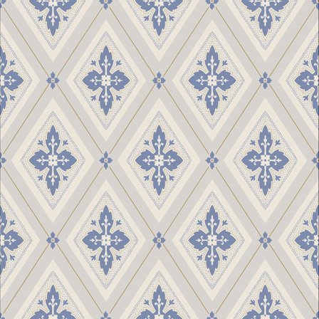 Duro Tapetprov, Astrid 692-02P Gammalsvenska QuickUp, Blå, L, , Färg & tapeter