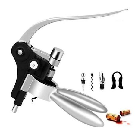 Korkdragareuppsättning för vin, kanin, med folie-cutter