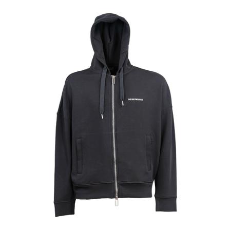 Emporio Armani, Zip-throughs Zwart, Heren, Maat:L,polyester