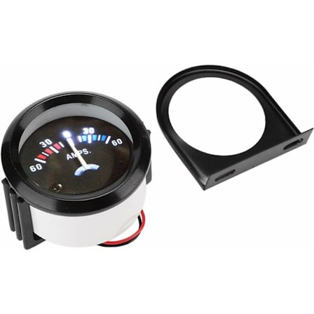 Rund 2 tum 52mm bil Ammeter Voltmeter Bil Ammeter Voltmeter Bil Voltmeter, 60-0-60A AMP Gauge Volt Meter, Universal Elektrisk Voltmeter Gauge Bil