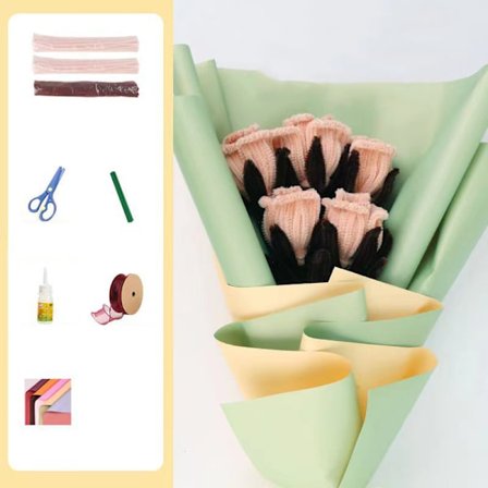 Rørrensere Fargerike Utsøkte Vakre Bøyelige Holdbare Rørrenser Håndverk DIY Håndlagde Leker Rose