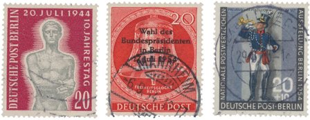 Berlin 1954 - MICHEL 118/120 - Stemplet
