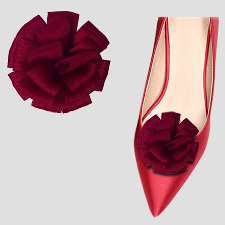 2stk Sko Clip Charm Spænde RØD