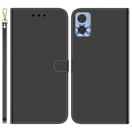 Mirror Motorola Moto E22i / E22 Läppäkotelo - Musta