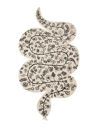 Snake Rug Home Textiles Rugs & Carpets Wool Rugs Kermanvärinen Bongusta