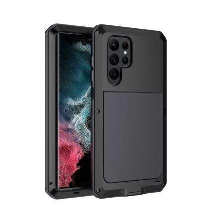 TG Samsung Galaxy S22 Ultra - KESTÄVÄ Alumiinikuori Musta