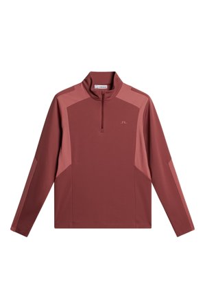 J.Lindeberg - Lukas Quarter Zip Mid Layer - Golf - Brown - Men - L