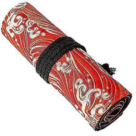 Rød Blyantsæske Stor Kapacitet Japansk Stil Canvas