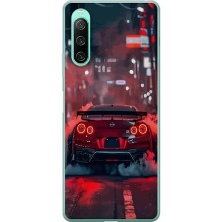 Kompatibelt Mobilskal till Sony Xperia 10 IV Sportbil Röd Drift Racing Tuning
